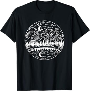 Hiking Camping Nature Outdoor Mountains Hiker Camper Gift T-Shirt