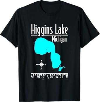 Modern Higgins Lake - Michigan T-Shirt