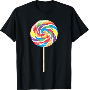 Lollipop Shirt Men Women Kids Rainbow Sucker Candy Costume T-Shirt