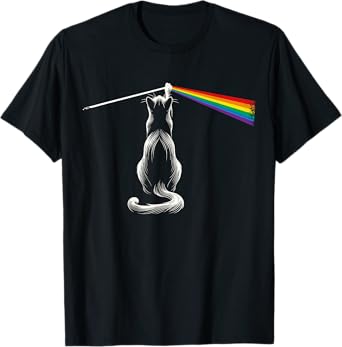 Retro Cat Rock Music Gifts Men Kids Women Funny Cat T-Shirt