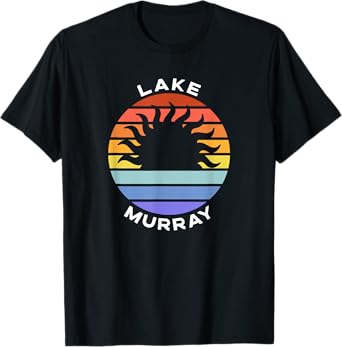 Lake Murray South Carolina SC Retro Sunset Souvenir Vacation T-Shirt