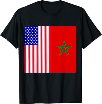 Moorish American Morocco Flag Moroccan Soccer Supporter T-Shirt