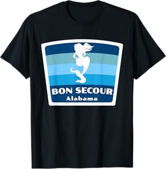 Bon Secour Alabama AL Mermaid Vacation Souvenir T-Shirt