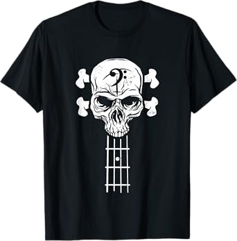 Bass Skull Skeleton Rock n Roll Music for Bass Player T-Shirt