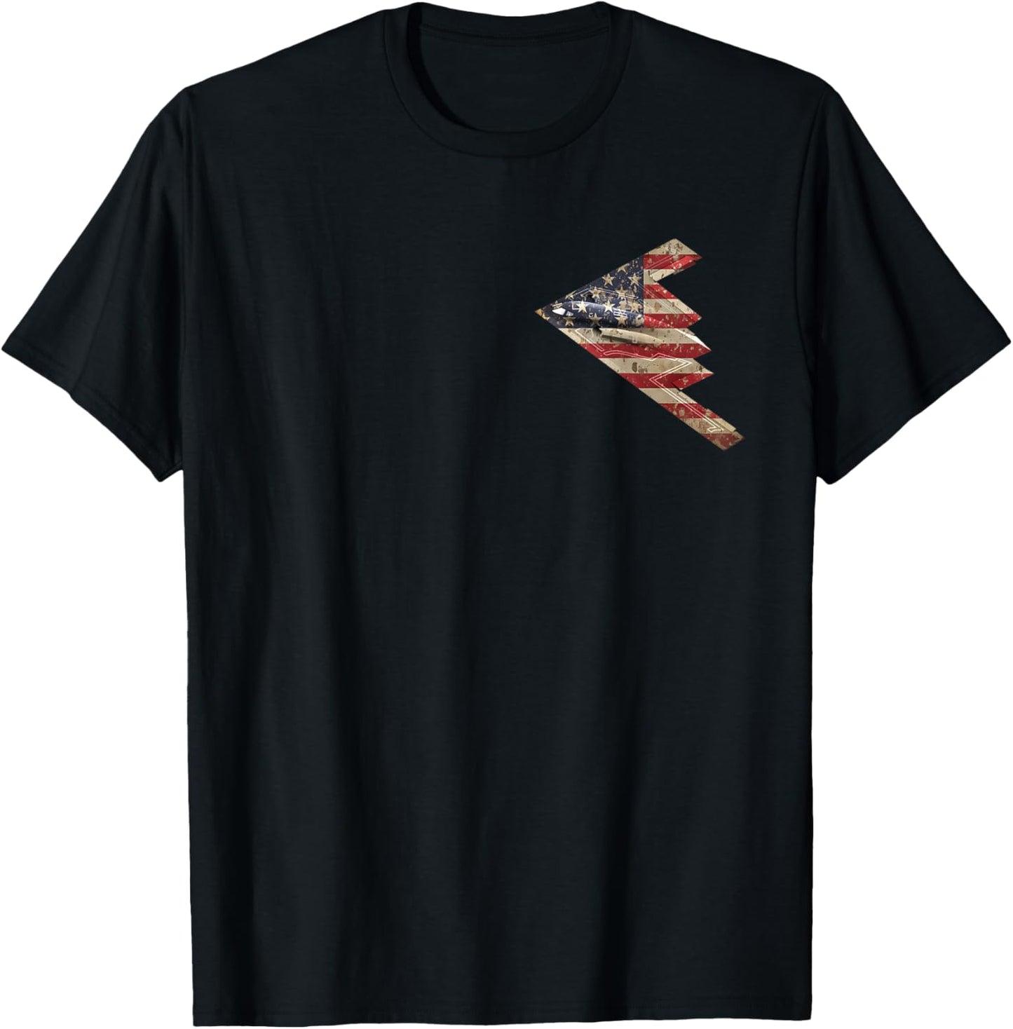 B-2 Bomber Stealth Aircraft Schematic American Flag B2 T-Shirt