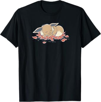 Pokémon - Eevee Sleeping On Leaves Generation 1 Normal Type T-Shirt