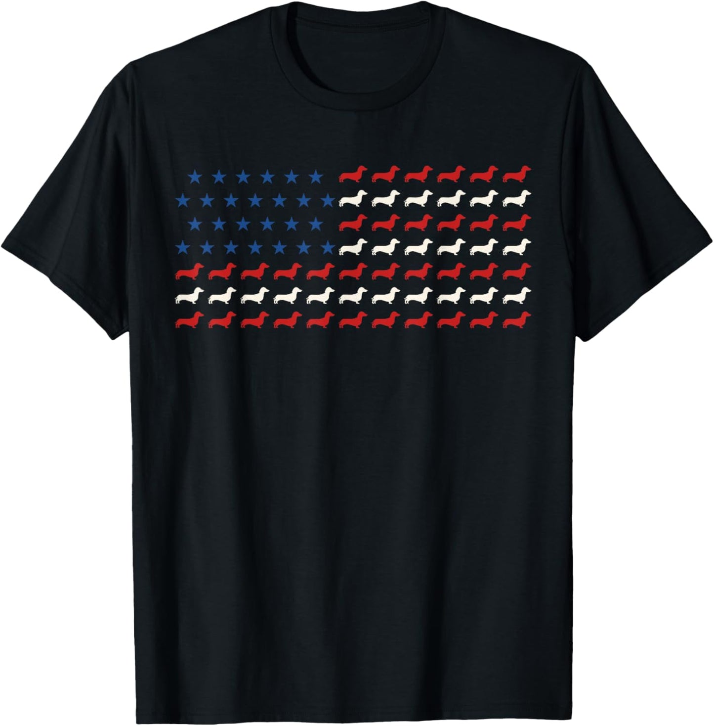 American Flag Dachshund 4th Of July Patriotic For Men Women T-shirt