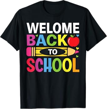 Welcome Back To School First Day Of School Teacher Boys Kids T-Shirt