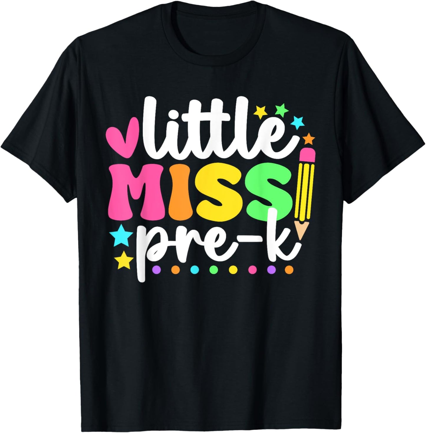 Little Miss Pre-k Back To School Kids Teacher Tee by TeeBrew