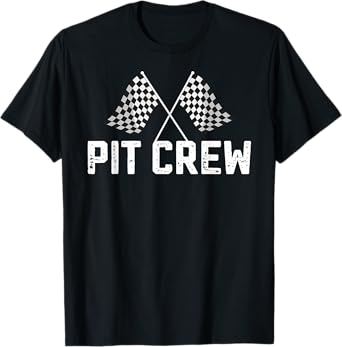 Race Car Driver Birthday Party Racing Family Pit Crew T-Shirt