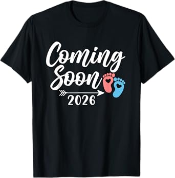 Coming Soon 2026 Gender Reveal Women Pregnancy Announcement T-Shirt
