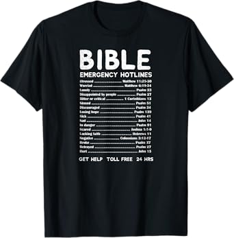 Bible Emergency Numbers Shirt | Christian Verses Gift T-Shirt