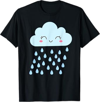 White Cloud Rain Drop Costume Christmas Halloween T-Shirt