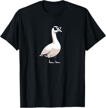 Goose With Sunglasses - Funny Bird Lake Pond Geese T-Shirt