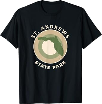 St Andrews State Park Florida FL Bullseye Trip Souvenir T-Shirt
