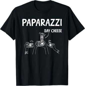 Funny Paparazzi Design For Men Women Photographer Paparazzi T-Shirt