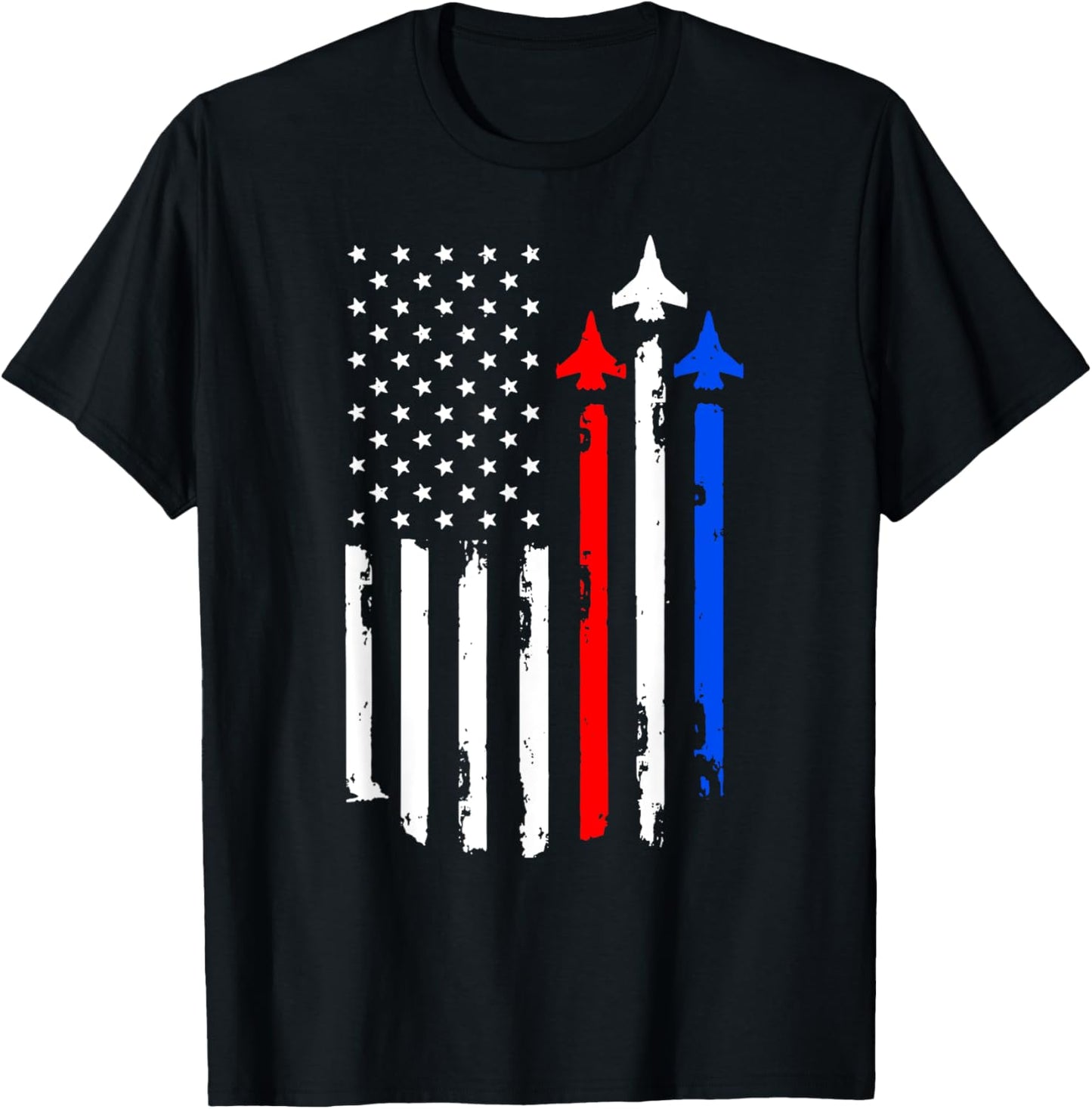 Patriotic Usa Flag Fighter Jets Boys 4th Of July Mens Kids T-shirt