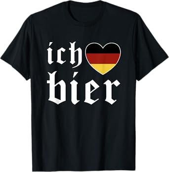 Ich Liebe Bier German Flag Oktoberfest Costume Beer Festival T-Shirt