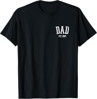 New Dad Est. 2025 Expect Baby Father 2025 Pocket Fathers Day T-Shirt