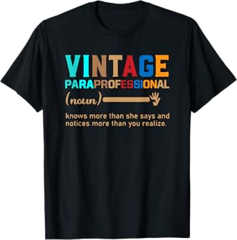vintage paraprofessional teacher T-Shirt