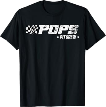 Pops Pit Crew Race Car Birthday Family Racing T-Shirt