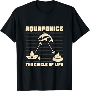 Aquaponics The Circle Of Life Hydroponics Apparel T-Shirt