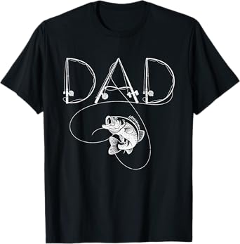 Fishing Dad Rod Fisherman Fish Lover Daddy Father's Day Mens T-Shirt