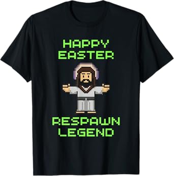 Funny Easter Video Game Jesus - Respawn Legend - Video Game T-Shirt