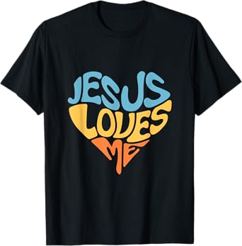 Jesus Loves Me Heart Shaped Men Women and Youth T-Shirt