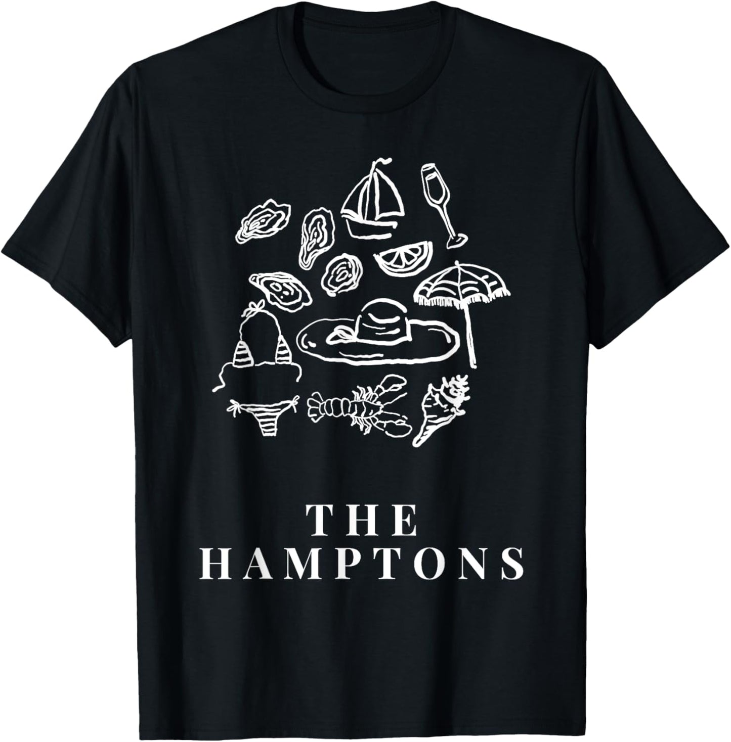 The Hamptons NY Trendy Summer Beach Aesthetic T-Shirt