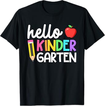 Hello Kindergarten Team Kinder Back to School Teacher Kids T-Shirt