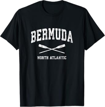 Bermuda Vintage Nautical Paddles Sports Oars T-Shirt