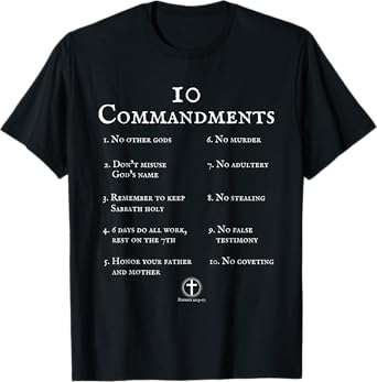 10 Commandments Bible Verse Scripture T-Shirt