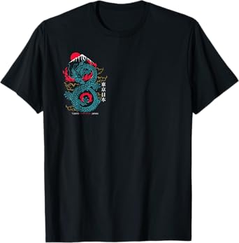 Tokyo Japan Asian Style Aesthetic Japanese Dragon On Back T-Shirt