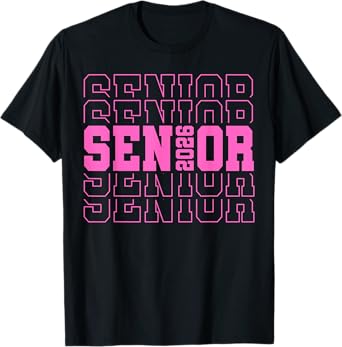 Senior 2026 Class Of 2026 Boys Girls Matching Graduation T-Shirt