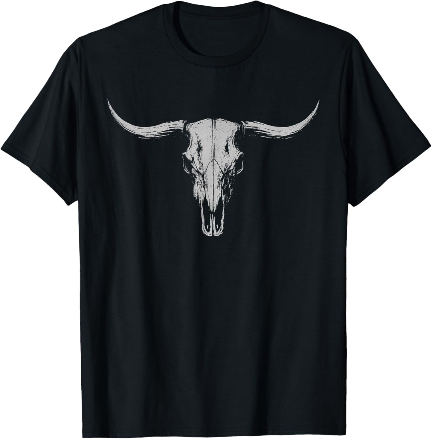 Western Cow Skull Cowgirl Bull Skull Country Rodeo Cowboy T-Shirt