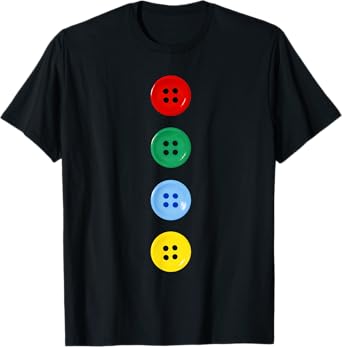 Four Groovy Buttons Blue Cat Funny Halloween Costume Kids T-Shirt