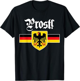 Oktoberfest Tees by &Zoo German Coat of Arms Oktoberfest T-Shirt - Black, Unisex, Short Sleeve, Classic Fit, Small