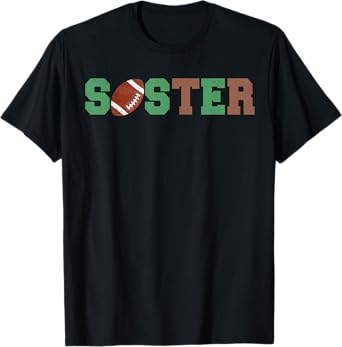 Sister of the 1 Year old Football 1st Year Down Birthday T-Shirt