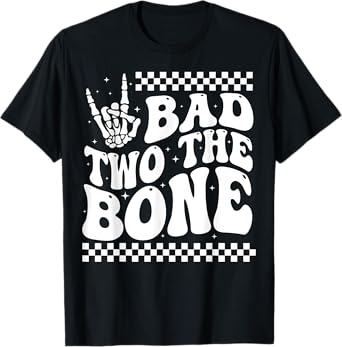 Funny 2nd Birthday Boy Two The Bone 2 Year Old Kids Family T-Shirt