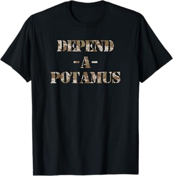 Dependapotamus Military Camo Tshirt T-Shirt