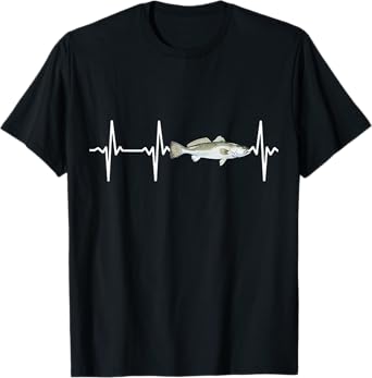 Speckled Trout Heartbeat For Saltwater Fish Fishing Lovers T-Shirt