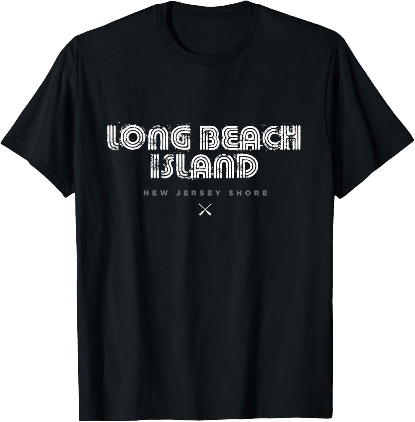 Long Beach Island LBI NJ 70s 80s Retro Type Graphic T-Shirt