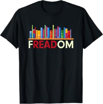 Freadom Anti-Banned Books โ Read Banned Books Library T-Shirt