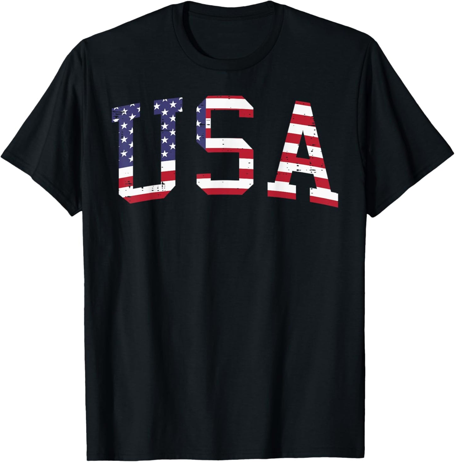 USA Flag American Vintage 4th Of July Men Women Kids Teens T-Shirt