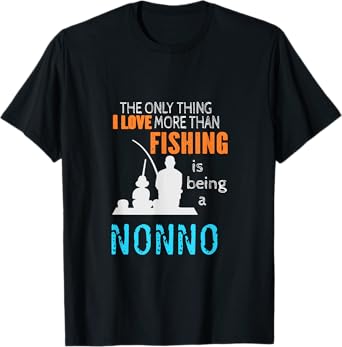 More Than Love Fishing Nonno Italy Italian Grandpa T-Shirt