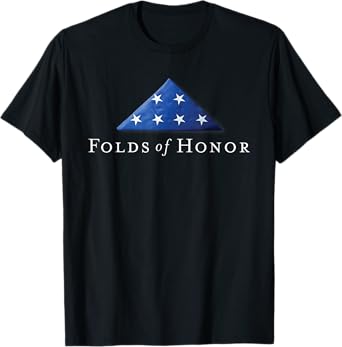 Folds of Honor Fallen Military First Responders Patriotic T-Shirt