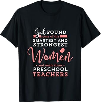 Preschool Teacher Strong Smart God Christian Jesus T-Shirt for Men Women Girls Kids