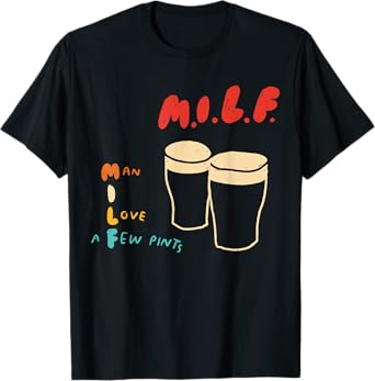 Man Love A Few Pints Retro Vintage T-Shirt