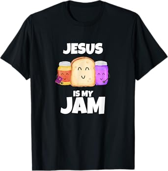 Jesus is my Jam Funny Bible Holding Jam Graphic T-Shirt